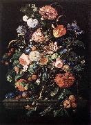 HEEM, Jan Davidsz. de Flowers in Glass and Fruits g USA oil painting reproduction